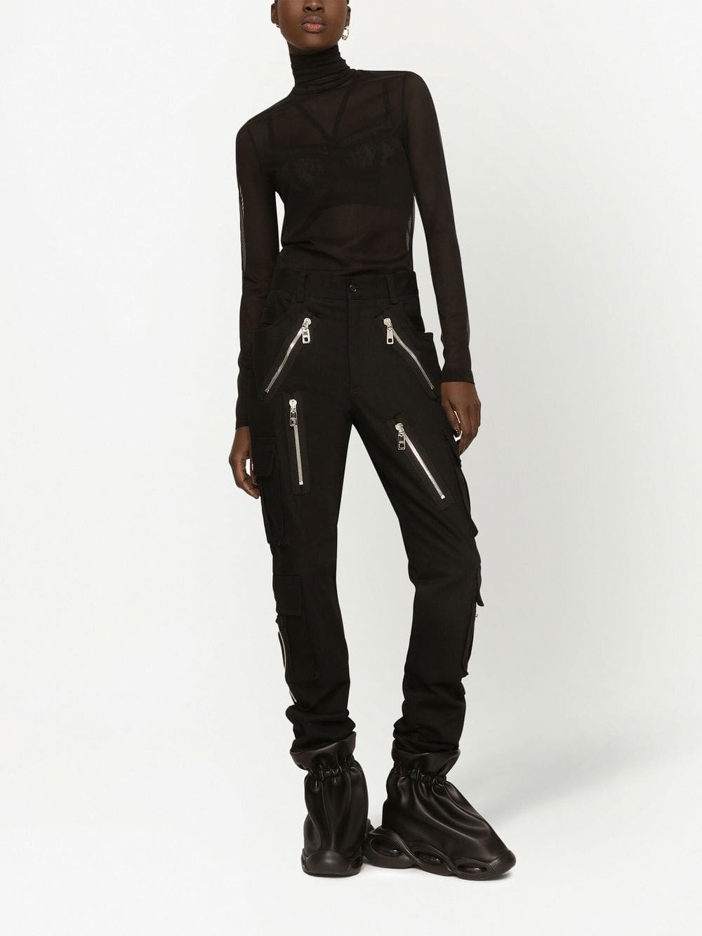 Dolce & Gabbana sheer half-zip mesh top - Image 2