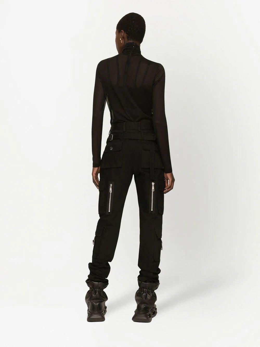 Dolce & Gabbana sheer half-zip mesh top - Image 4