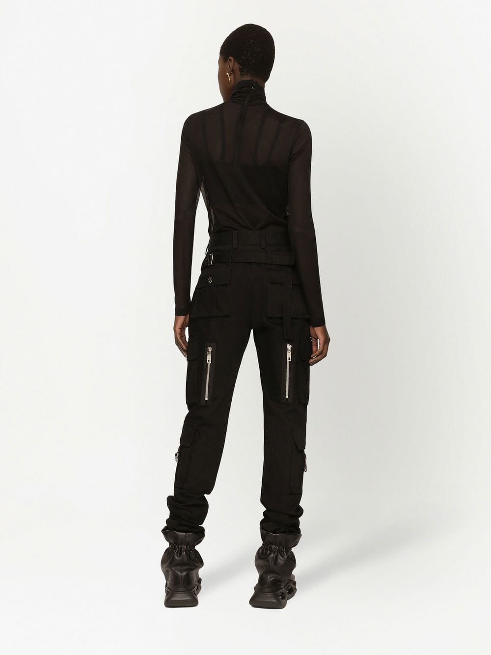 Dolce & Gabbana sheer half-zip mesh top - Image 4