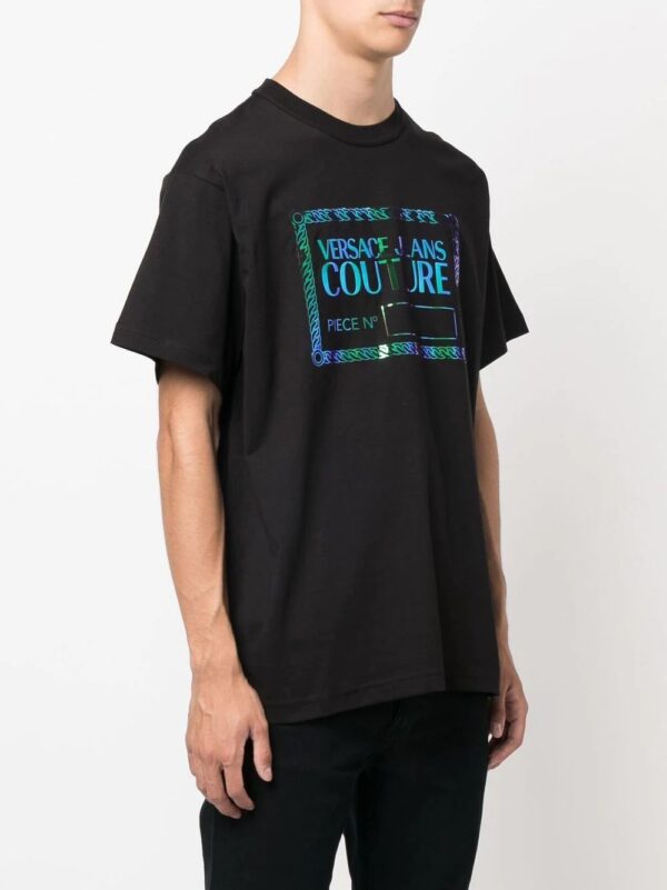 Versace metallic logo-print T-shirt - Image 3
