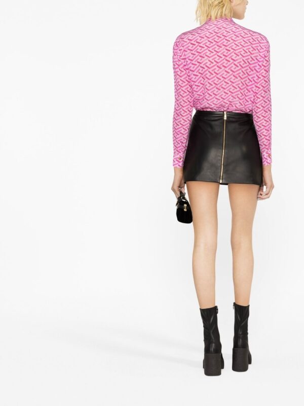 Versace  zip-up leather miniskirt - Image 3