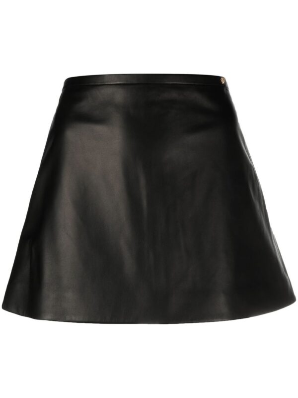 Versace  zip-up leather miniskirt