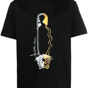 Versace Safety Pin-print organic cotton T-shirt