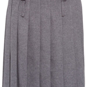 Miu Miu  pleated wool-velour skirt