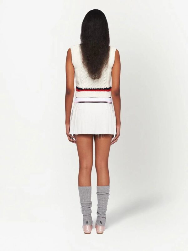 Miu Miu  Sablé pleated mini skirt - Image 4
