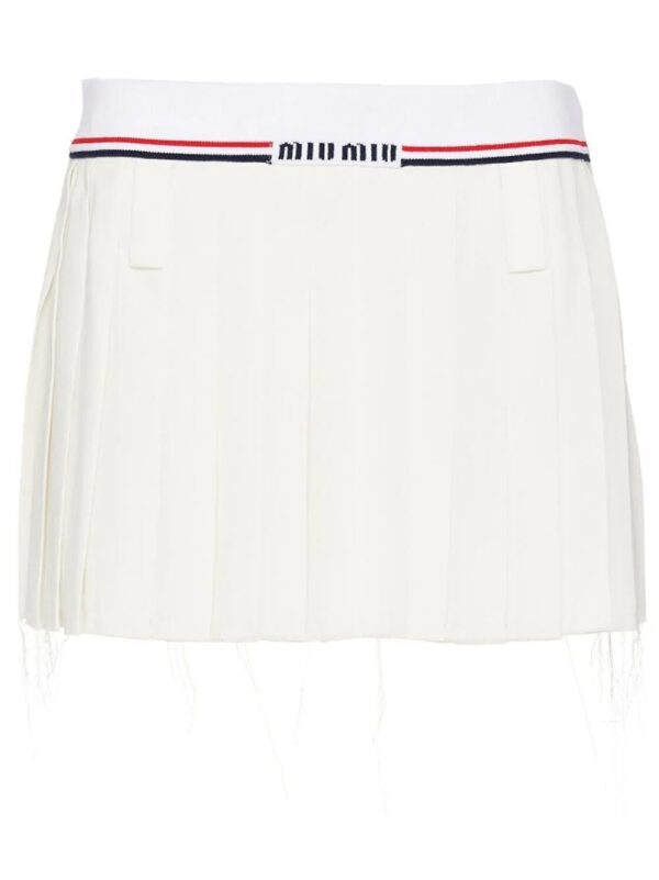 Miu Miu  Sablé pleated mini skirt