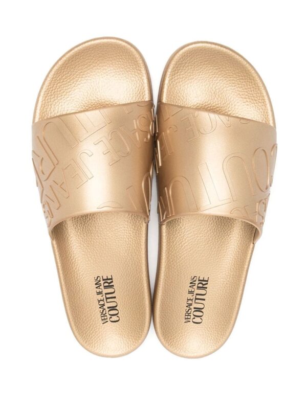 Versace Jeans Couture  logo embossed slides - Image 4