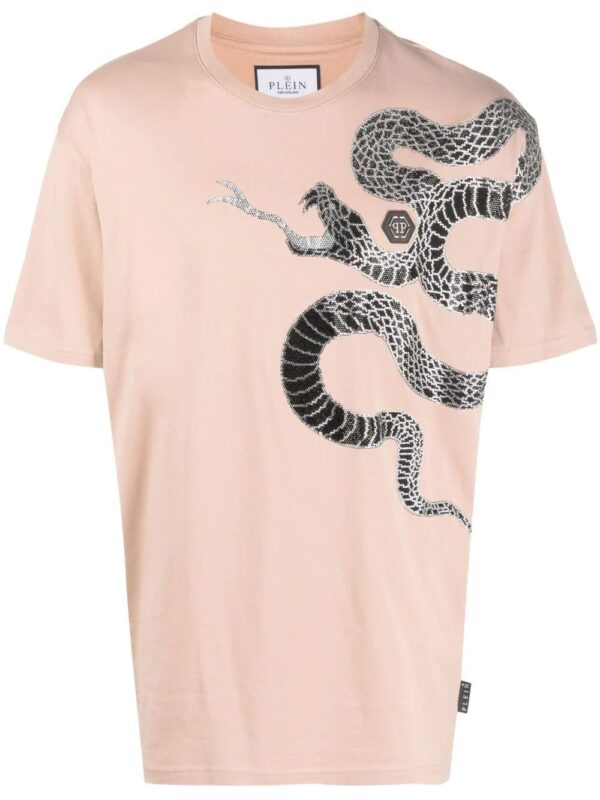 Philipp Plein  embellished snake-print T-shirt