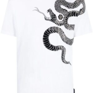 Philipp Plein  embellished snake-print T-shirt
