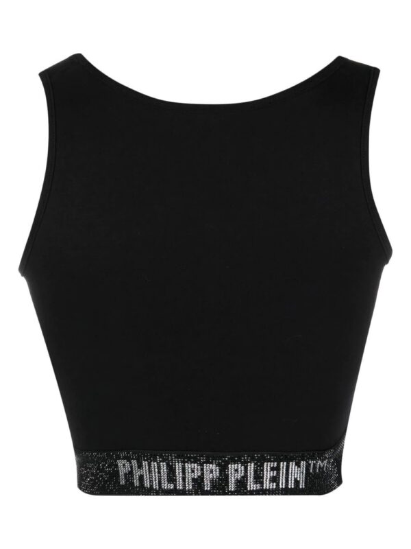 Philipp Plein  crystal-embellished logo-band tank top - Image 2
