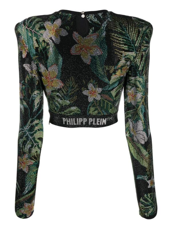Philipp Plein  crystal-embellished long-sleeved top - Image 2