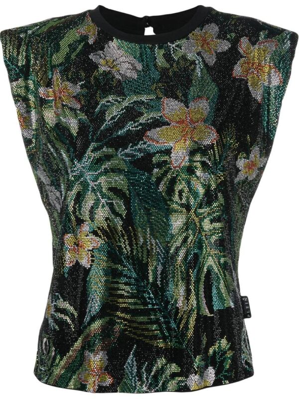 Philipp Plein  floral-print tank top