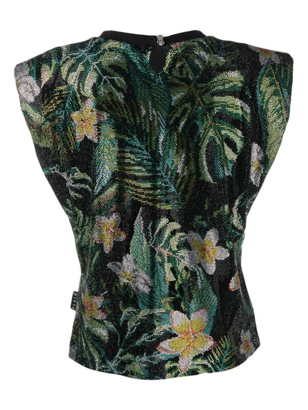 Philipp Plein  floral-print tank top - Image 2
