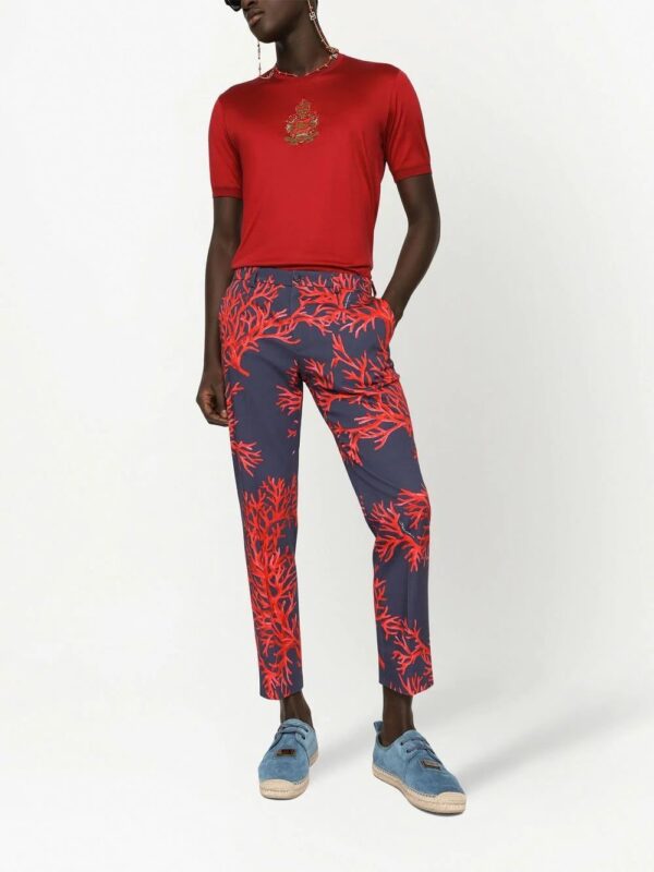 Dolce & Gabbana  logo embroidered silk T-shirt - Image 2