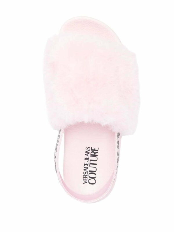 Versace Jeans Couture  fluffy logo sliders - Image 4