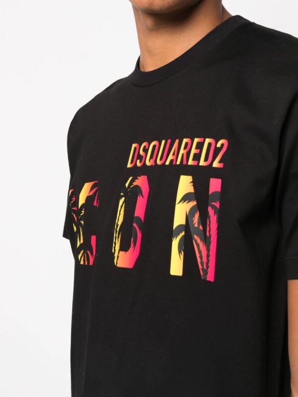 Dsquared2  Icon tropical logo-print T-shirt - Image 4