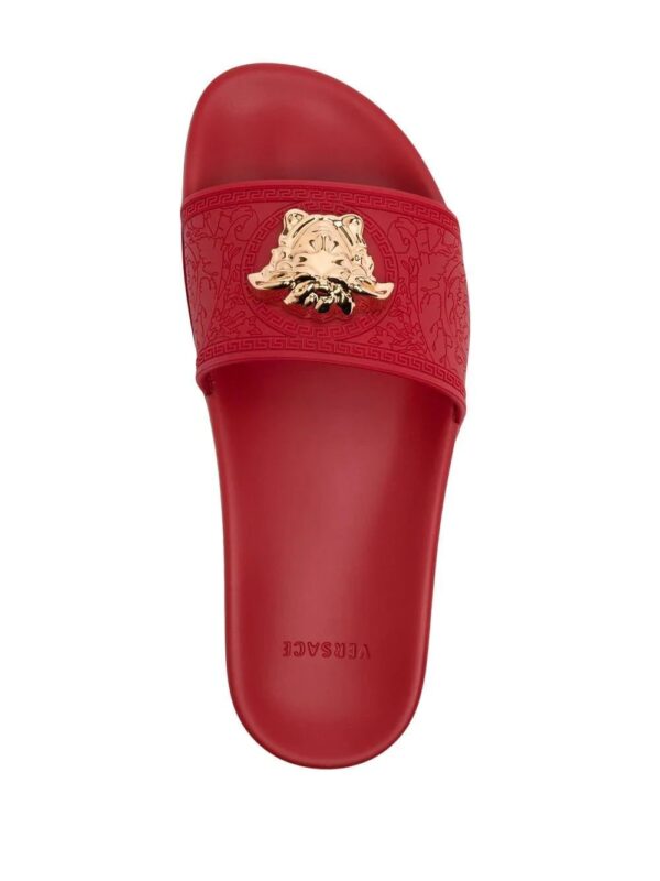 Versace  Medusa-plaque open-toe slides - Image 4