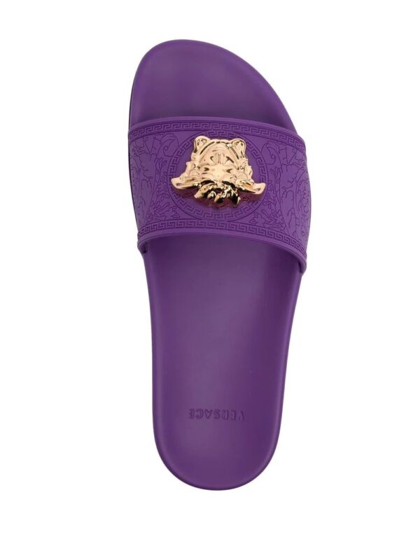 Versace  Medusa-plaque open-toe slides - Image 4