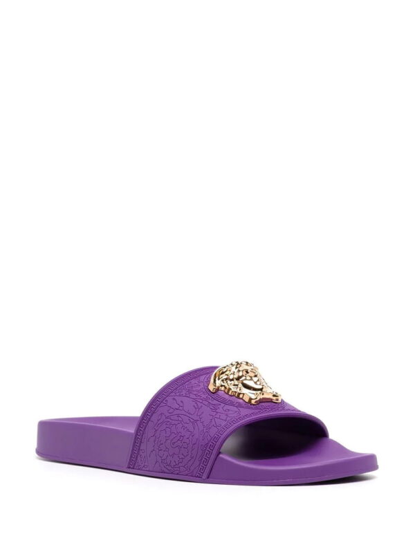 Versace  Medusa-plaque open-toe slides - Image 2