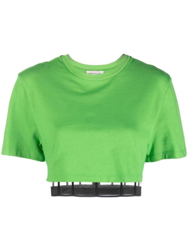 Alexander McQueen  Corset cropped T-shirt