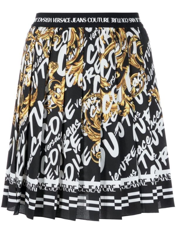 Versace Jeans Couture  Barocco-print pleated skirt