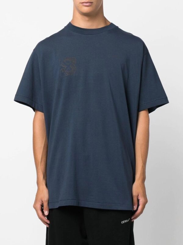 Off-White  x SLB snake Arrow logo-embroidered T-shirt - Image 3