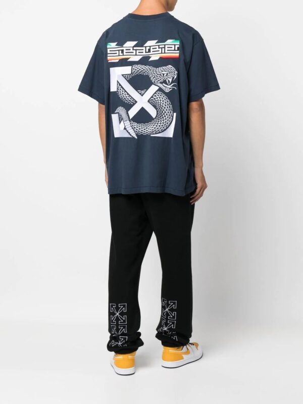 Off-White  x SLB snake Arrow logo-embroidered T-shirt - Image 2