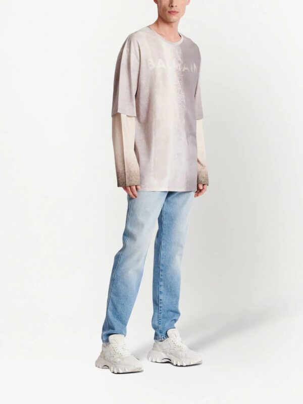 Balmain  logo-print detail T-shirt - Image 3