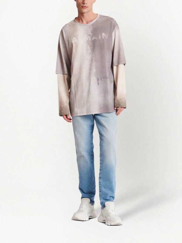 Balmain  logo-print detail T-shirt - Image 2