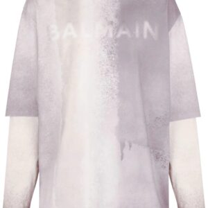 Balmain logo-print detail T-shirt