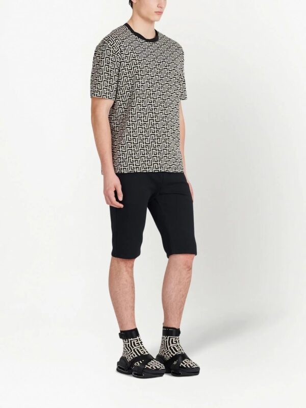 Balmain  monogram-print cotton T-shirt - Image 2