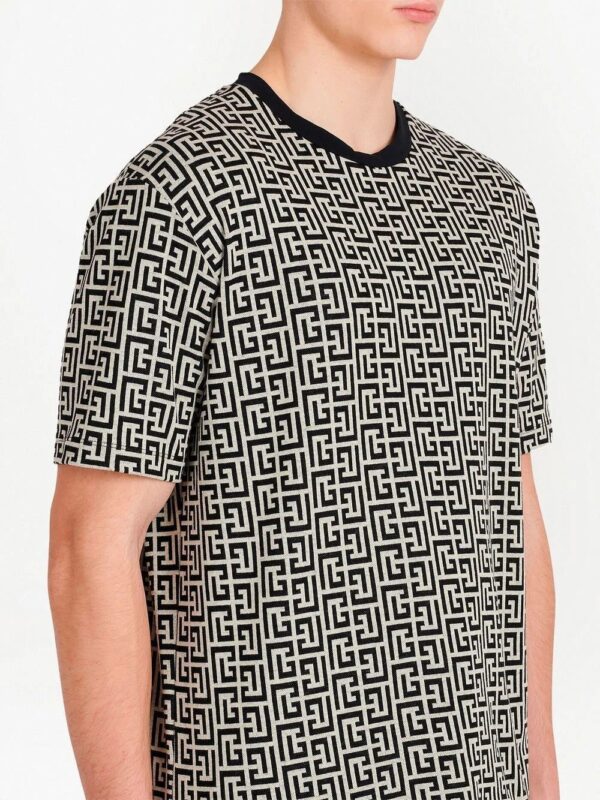 Balmain  monogram-print cotton T-shirt - Image 4