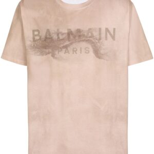 Balmain  logo-print detail T-shirt