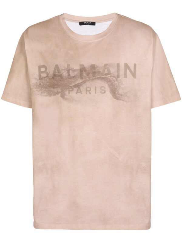 Balmain  logo-print detail T-shirt