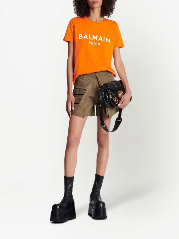 Balmain logo-print organic-cotton T-shirt - Image 2