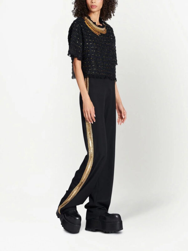 Balmain  sequin-embellished tweed top - Image 2