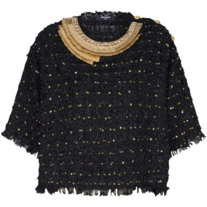 Balmain  sequin-embellished tweed top