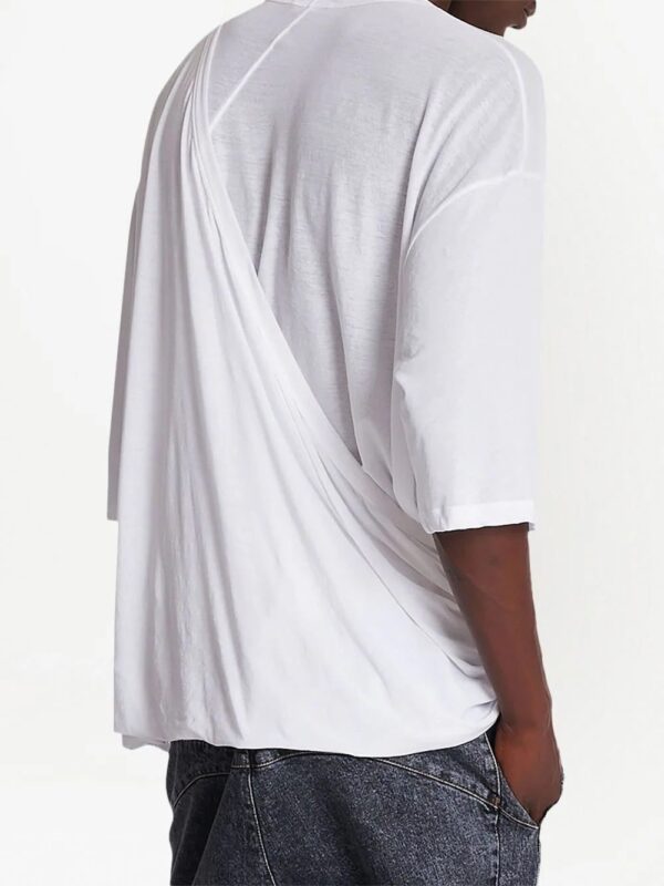 Balmain  gathered-panel detail T-shirt - Image 4
