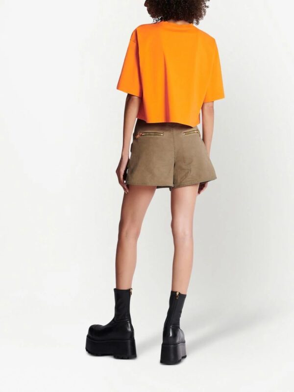 Balmain  logo-print cropped T-shirt - Image 4