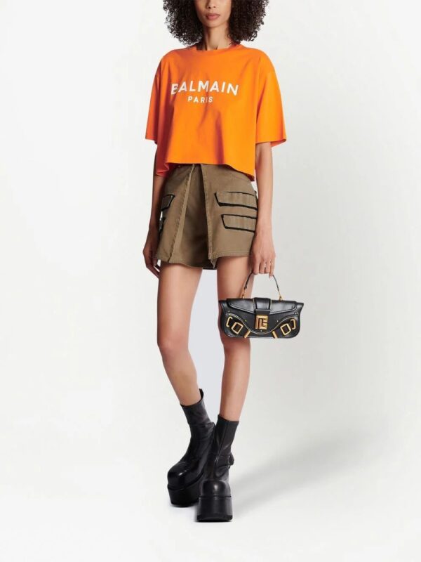 Balmain  logo-print cropped T-shirt - Image 2