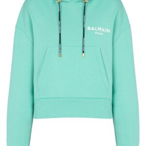 Balmain chest logo-print detail hoodie