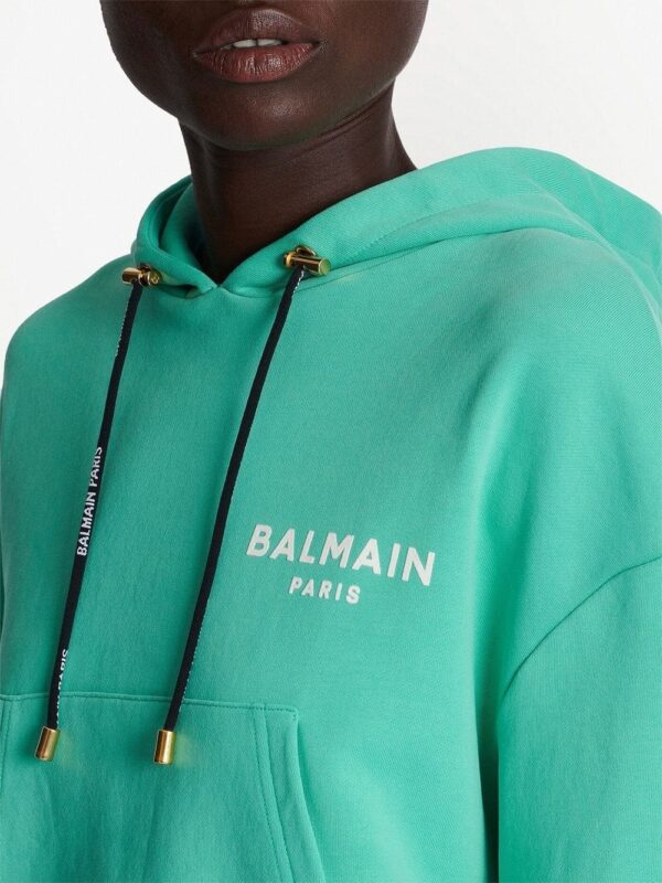 Balmain chest logo-print detail hoodie - Image 5
