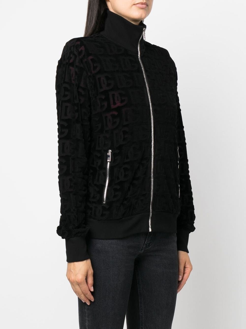 Dolce & Gabbana jacquard-logo zip-up sweatshirt - Image 3