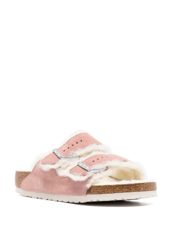 Birkenstock  shearling-trim detail slides - Image 2