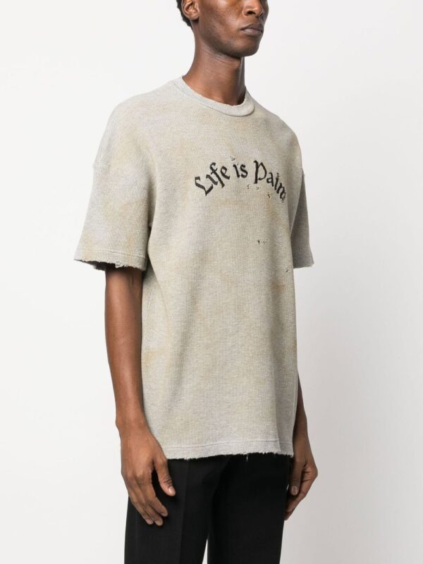 Palm Angels  Life is Palm distressed T-shirt - Image 3