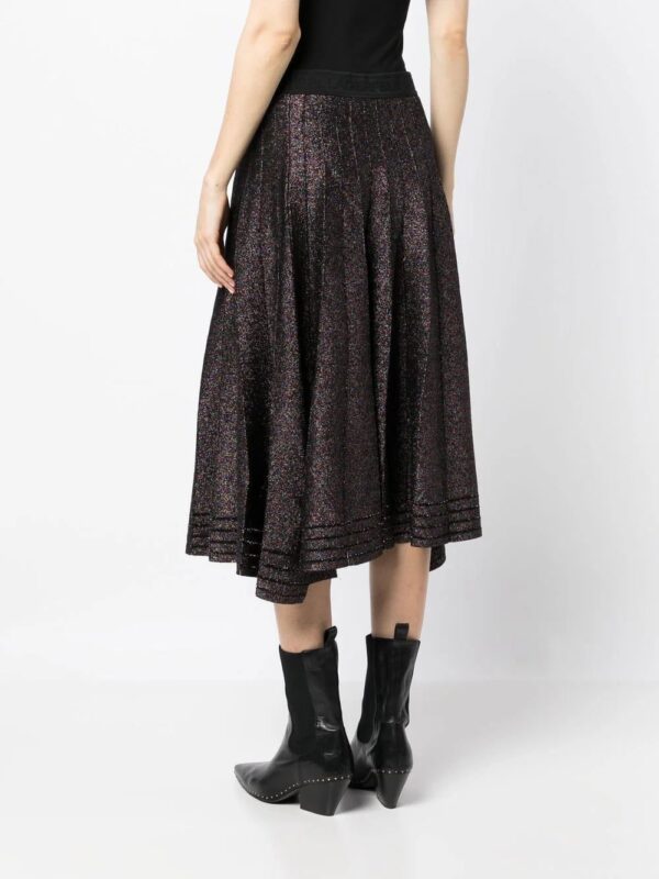 Karl Lagerfeld  metallic-effect pleated midi skirt - Image 4