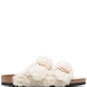 Birkenstock  buckle-fastening shearling slides