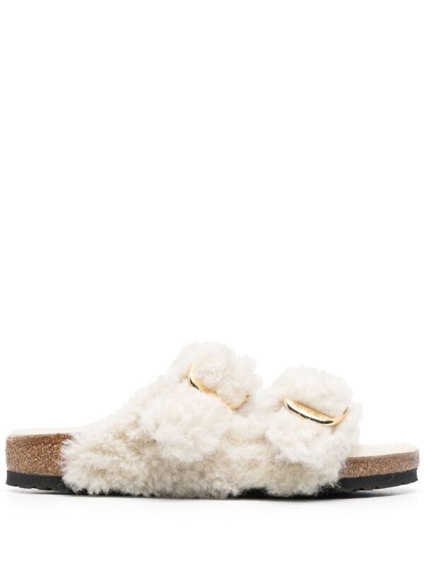 Birkenstock  buckle-fastening shearling slides