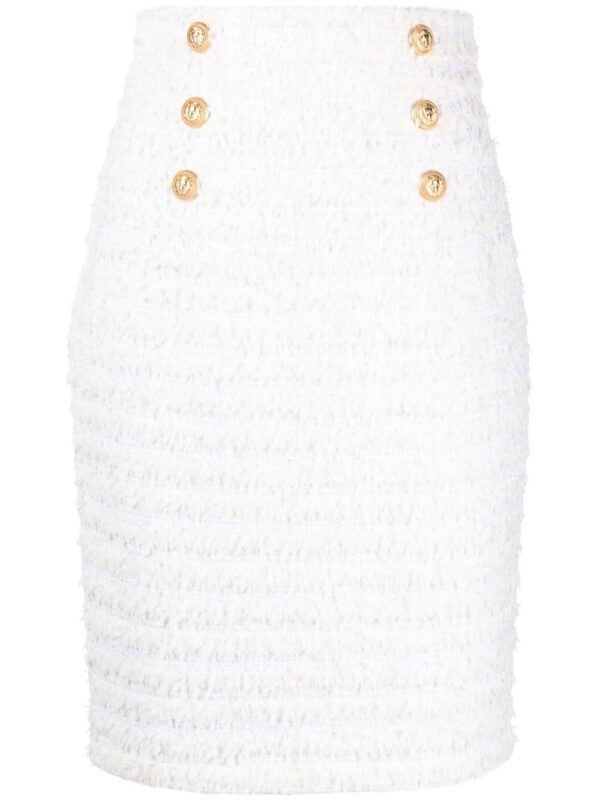 Balmain  tweed double-breasted pencil skirt