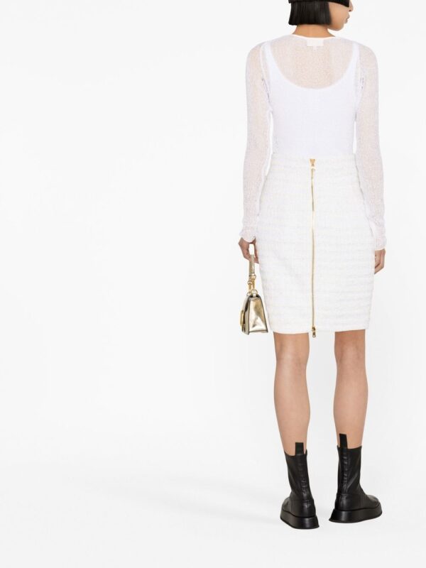 Balmain  tweed double-breasted pencil skirt - Image 4